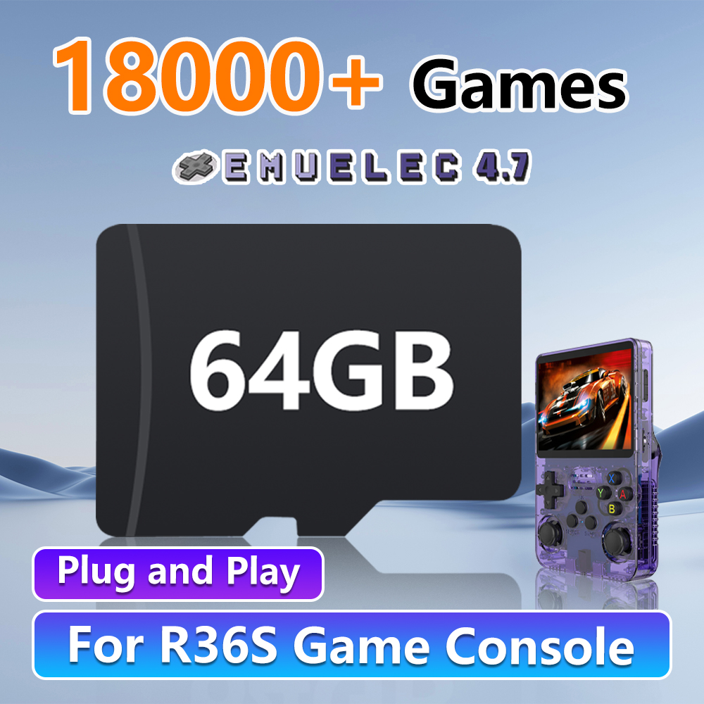 Gaming Console Psp - 64GB Game Card for R36S Retro