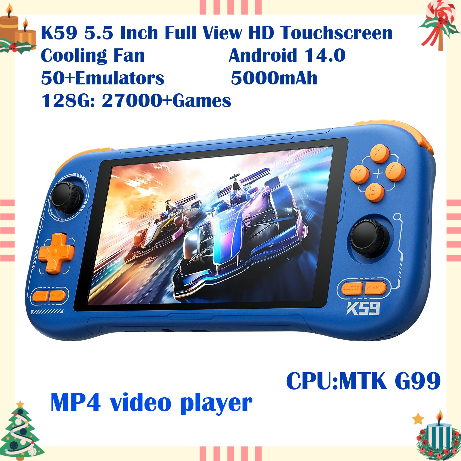 Gaming Console Retro Handheld - K59 Pro Android 14 Handheld Game