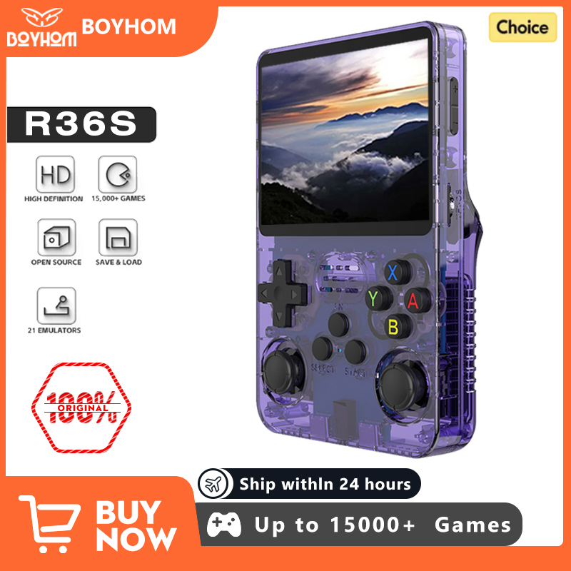 Gaming Console Handheld Android - NEW Green R36S Retro Handheld Game