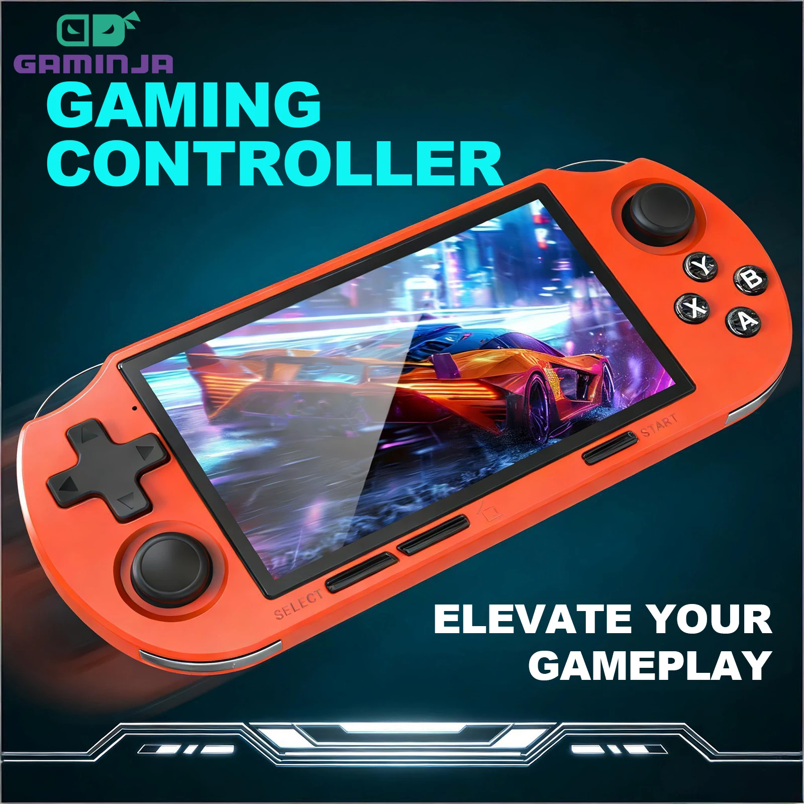 Gaming Console Handheld Android - GAMINJA Handheld Portable Gaming Console 4.5Inch