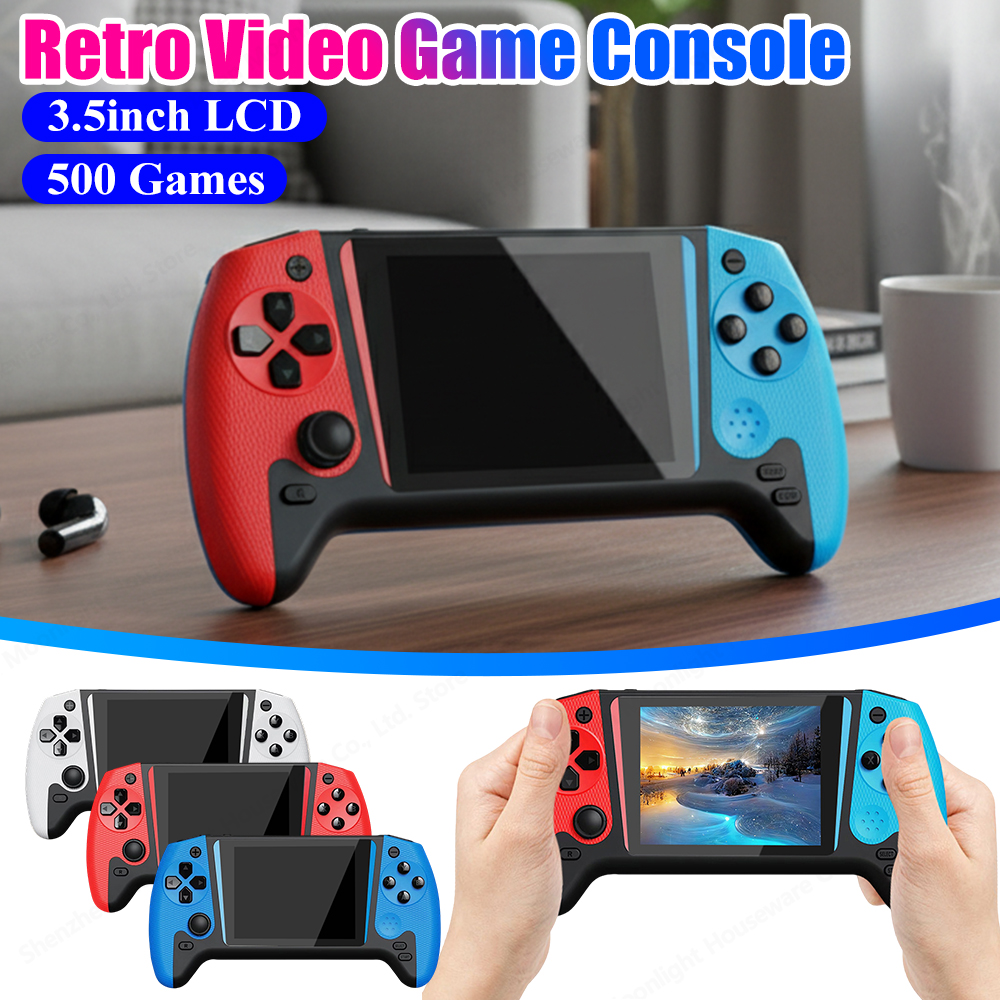 Q21 Gaming Console - Built-in 500 Games Retro Handheld Game