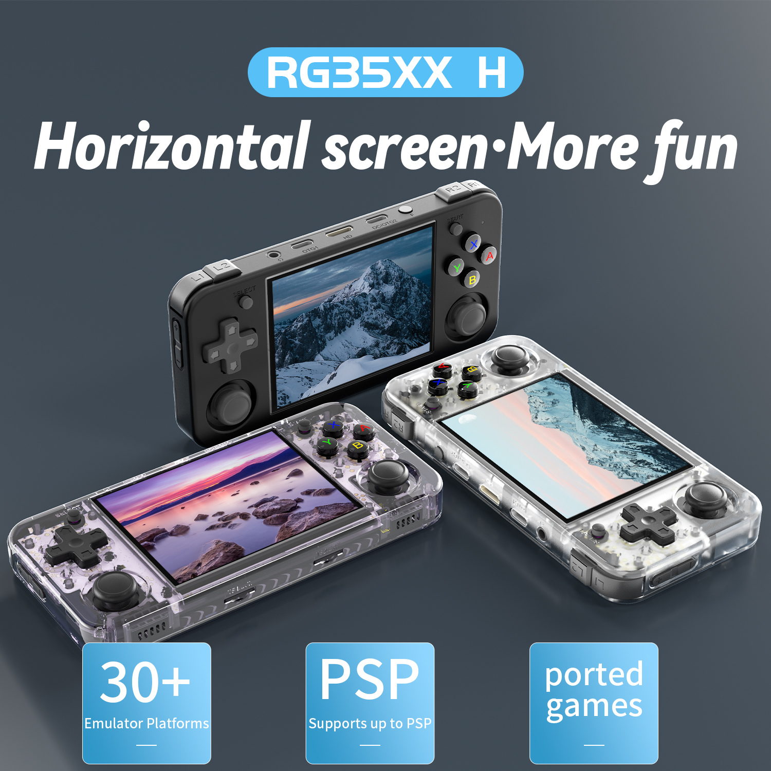 ANBERNIC RG35XX H Horizontal R - Gaming Console Handheld Android incelemesi ve fiyatı