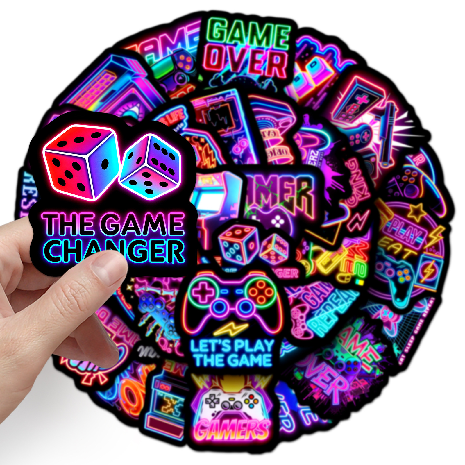 50PCS Cyberpunk Neon Gaming St - Gaming Console In Phone incelemesi ve fiyatı