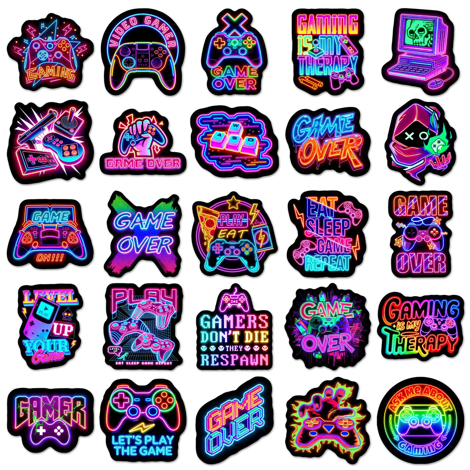 50PCS Cyberpunk Neon Gaming St - Gaming Console In Phone incelemesi ve fiyatı