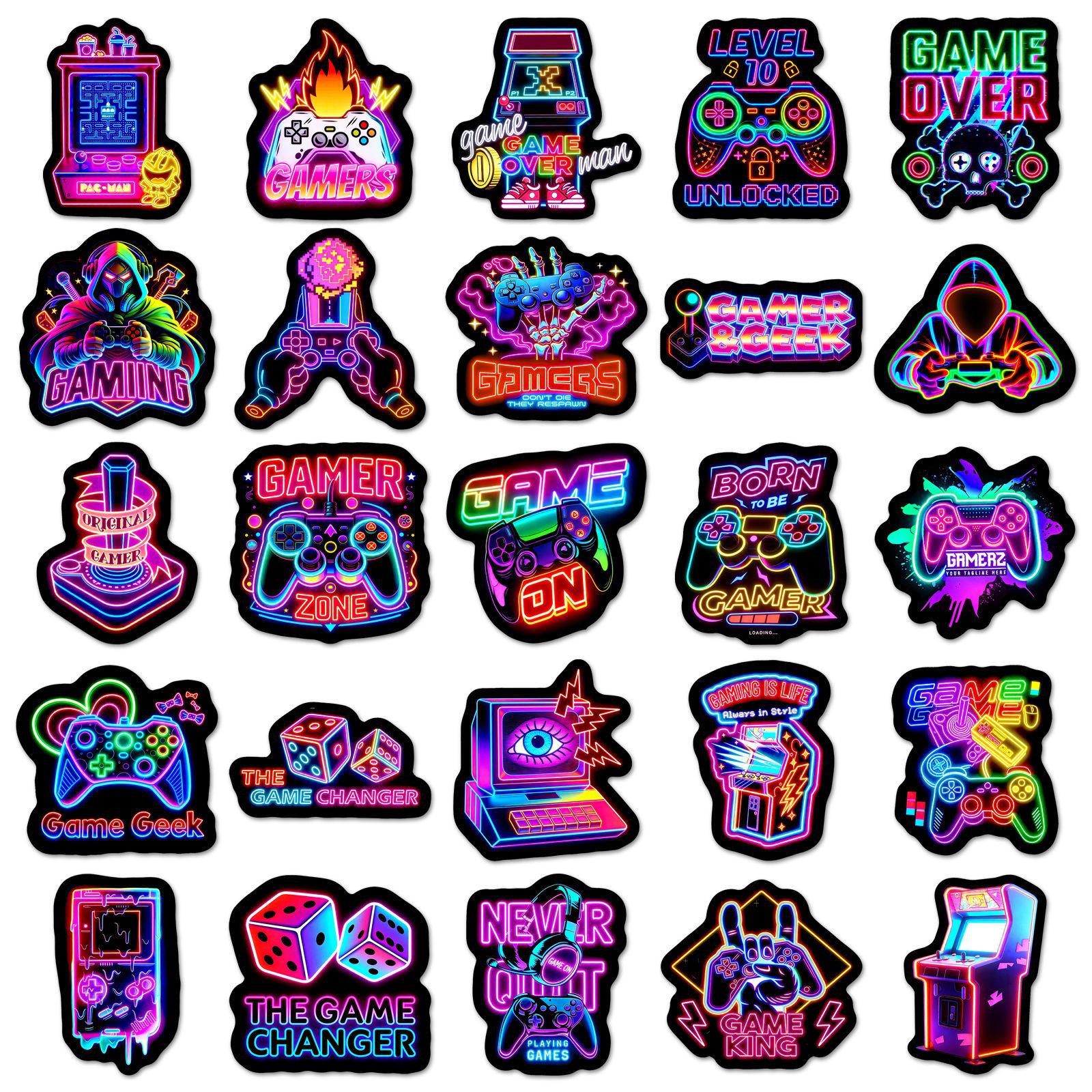 50PCS Cyberpunk Neon Gaming St - Gaming Console In Phone incelemesi ve fiyatı