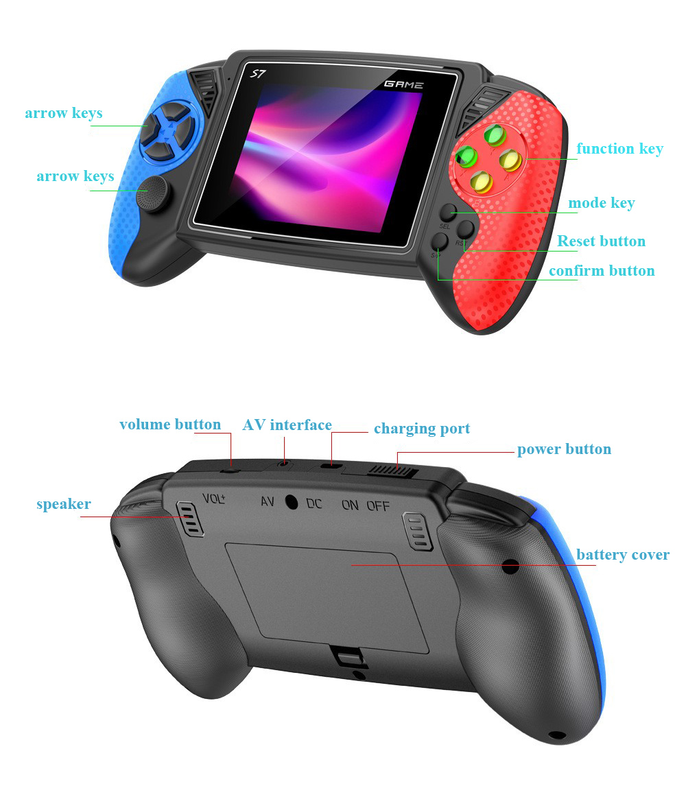 S7 Retro Handheld Game Console - Gaming Console Retro Handheld incelemesi ve fiyatı