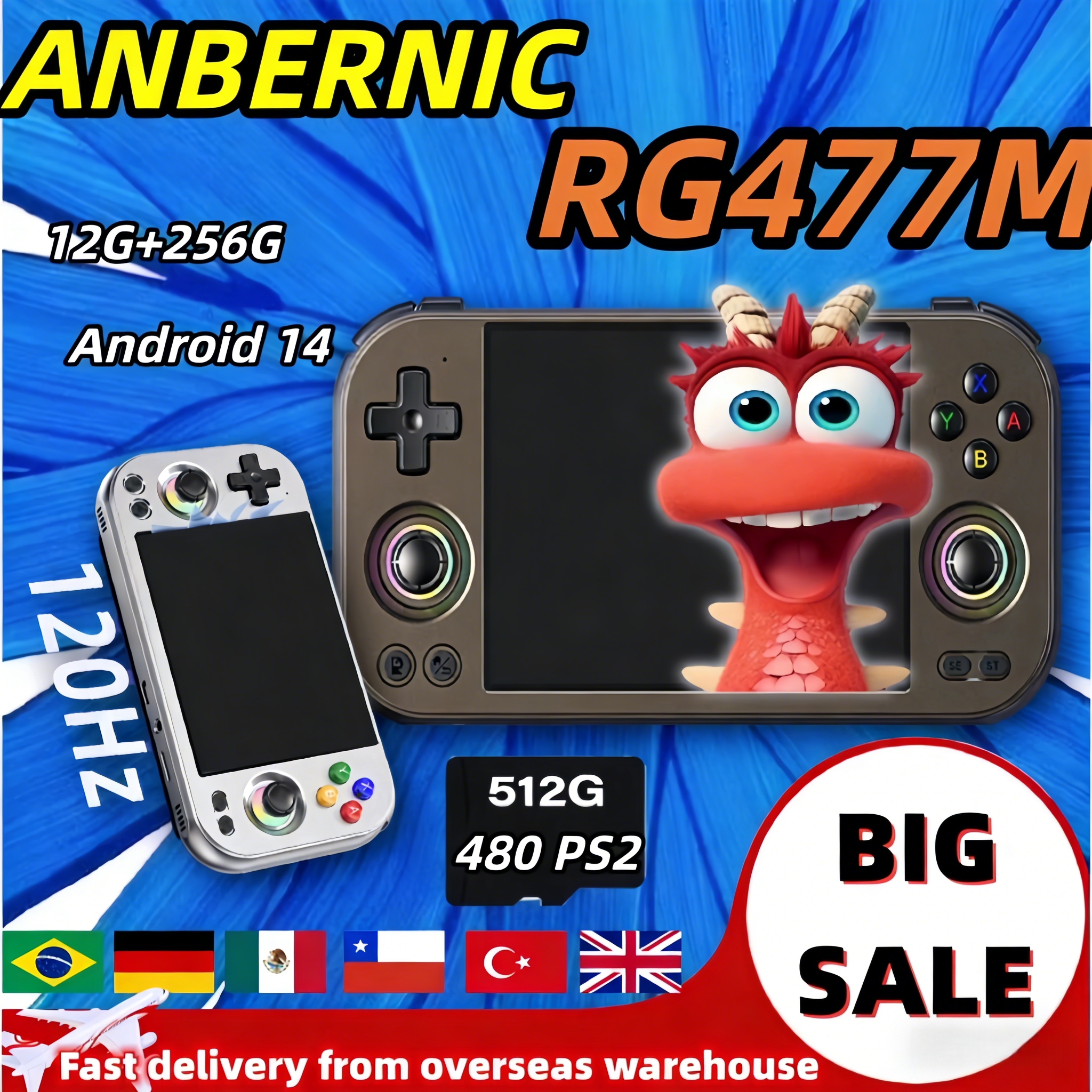 ANBERNIC RG 477M Retro Video G - Gaming Console Handheld Android incelemesi ve fiyatı